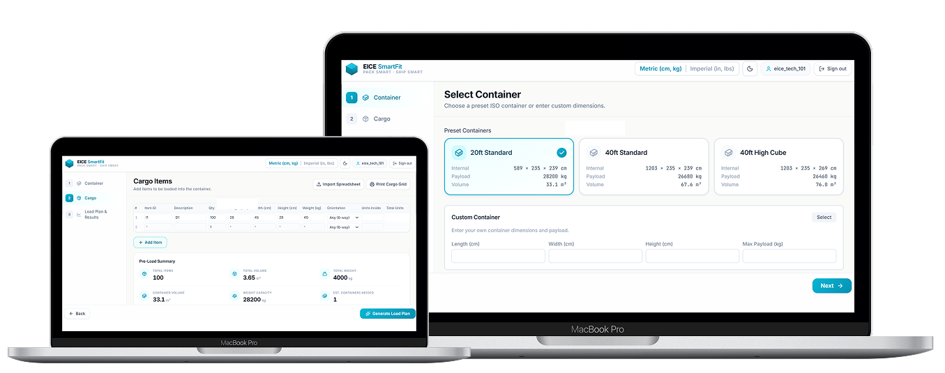 Eice SmartFit product screenshot